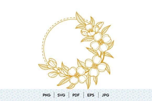 Download Floral Circle Frame SVG Design - Circle frame Collection